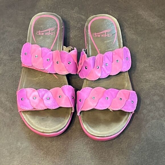 Dansko Dee Sandals Womens Adjustable Wedge Slide Slip On Size 37 - Picture 2 of 12